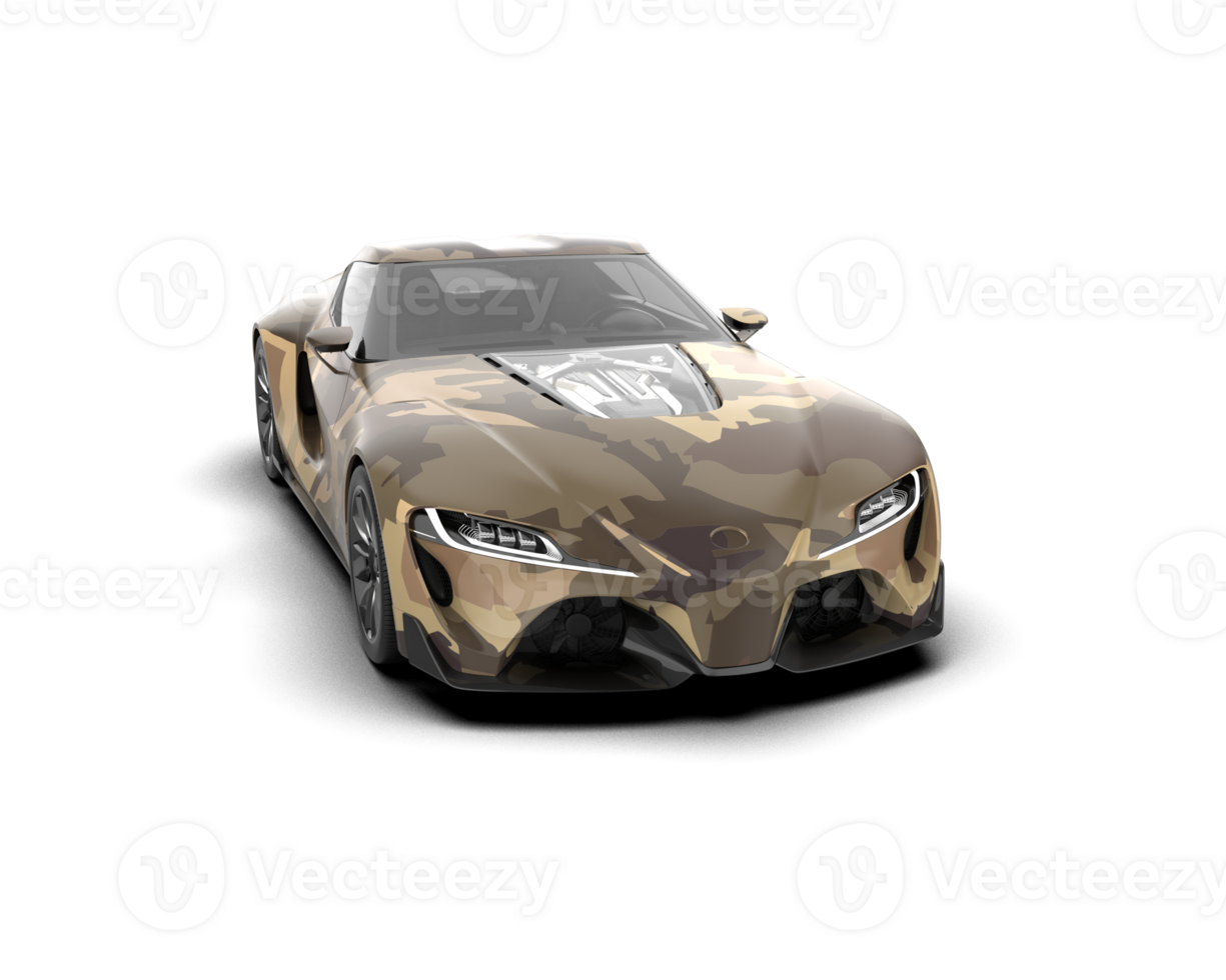 Realistic sport car isolated on background. 3d rendering - illustration png