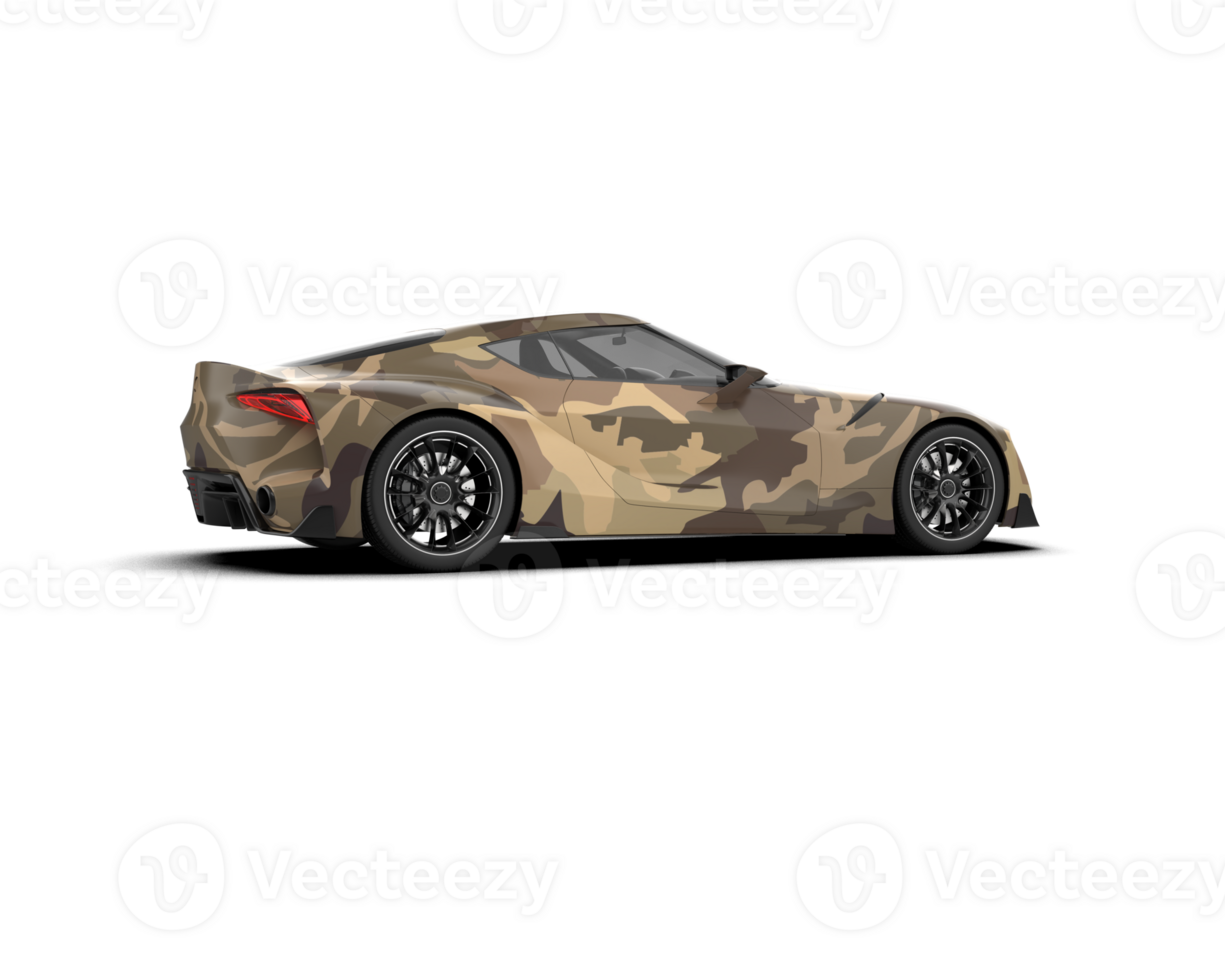 Realistic sport car isolated on background. 3d rendering - illustration png