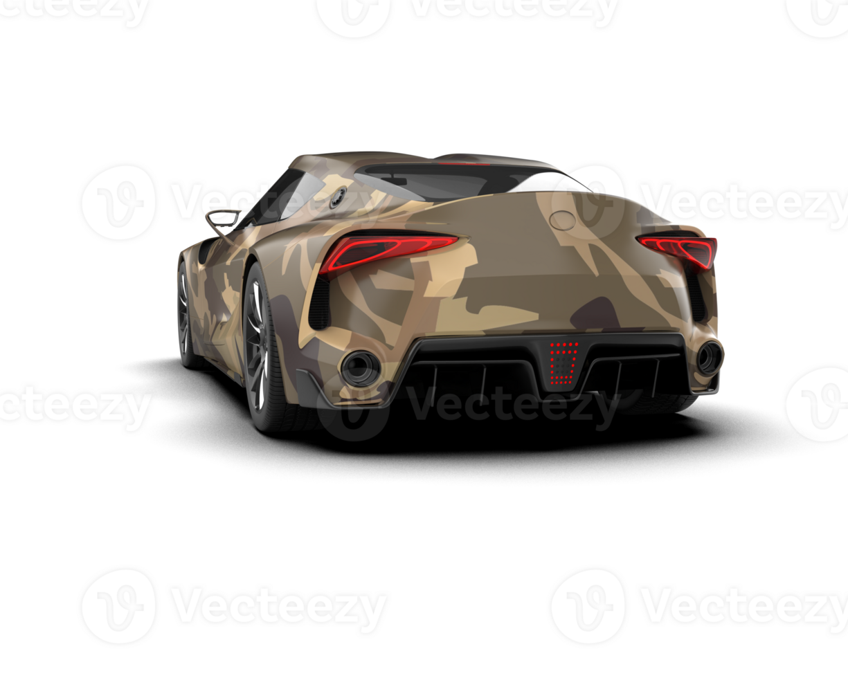 Realistic sport car isolated on background. 3d rendering - illustration png