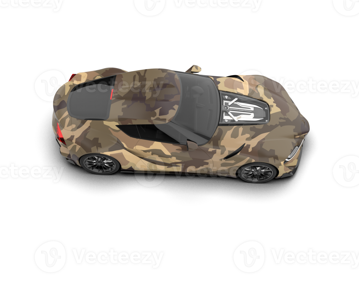 Realistic sport car isolated on background. 3d rendering - illustration png