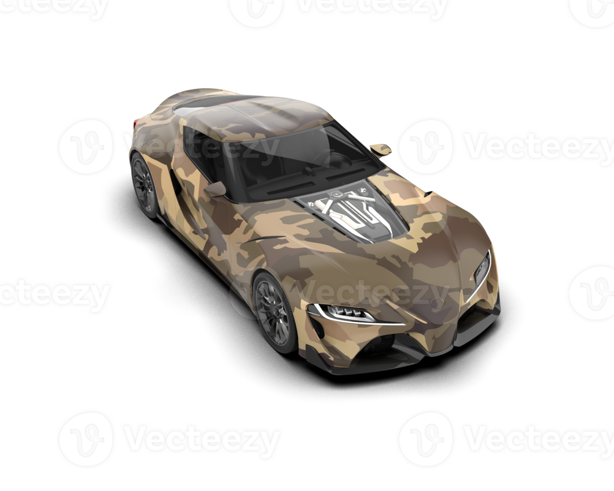 Realistic sport car isolated on background. 3d rendering - illustration png