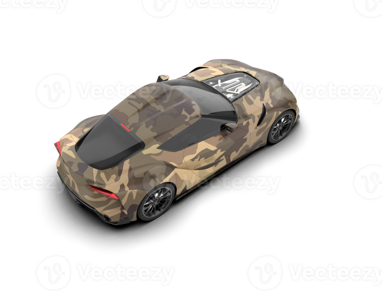 Realistic sport car isolated on background. 3d rendering - illustration png