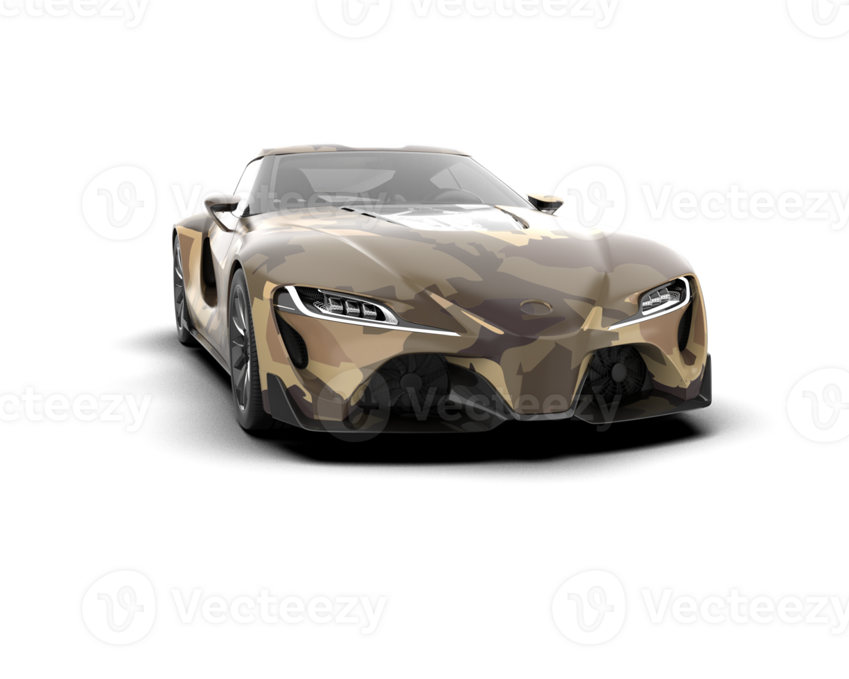 Realistic sport car isolated on background. 3d rendering - illustration png