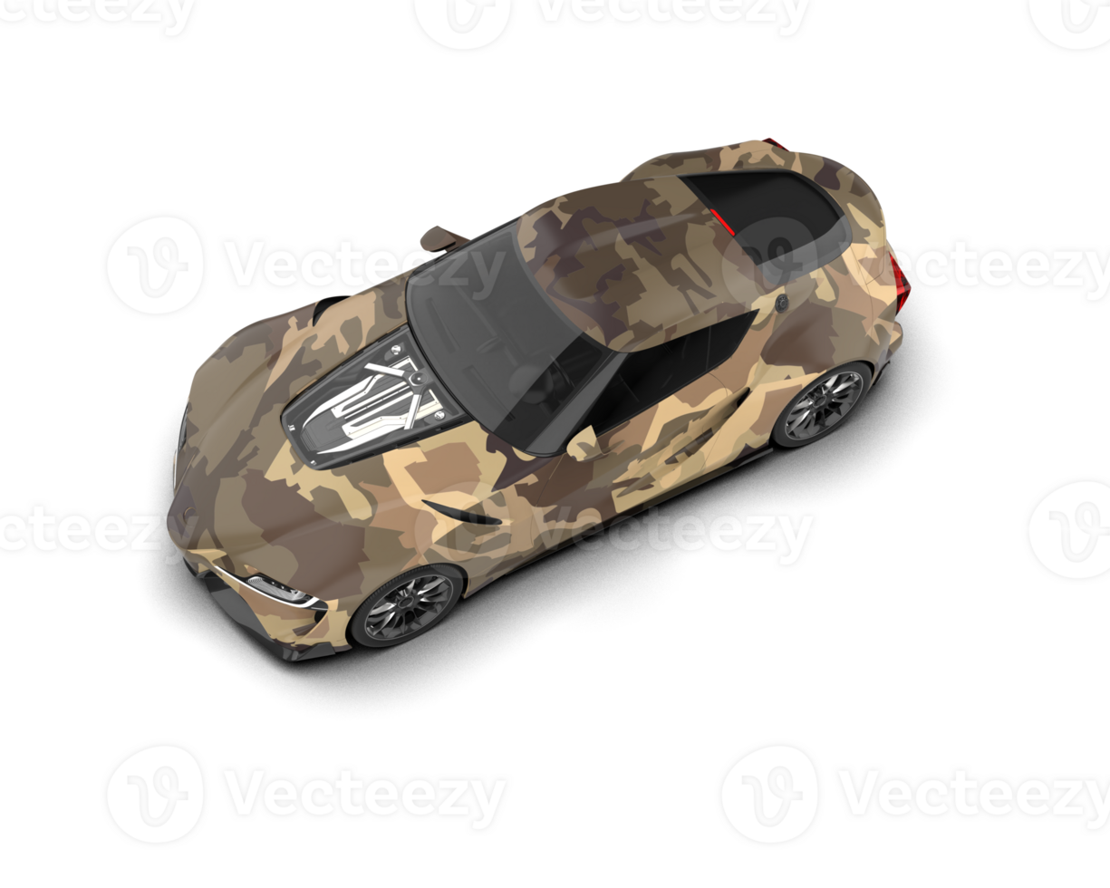 Realistic sport car isolated on background. 3d rendering - illustration png