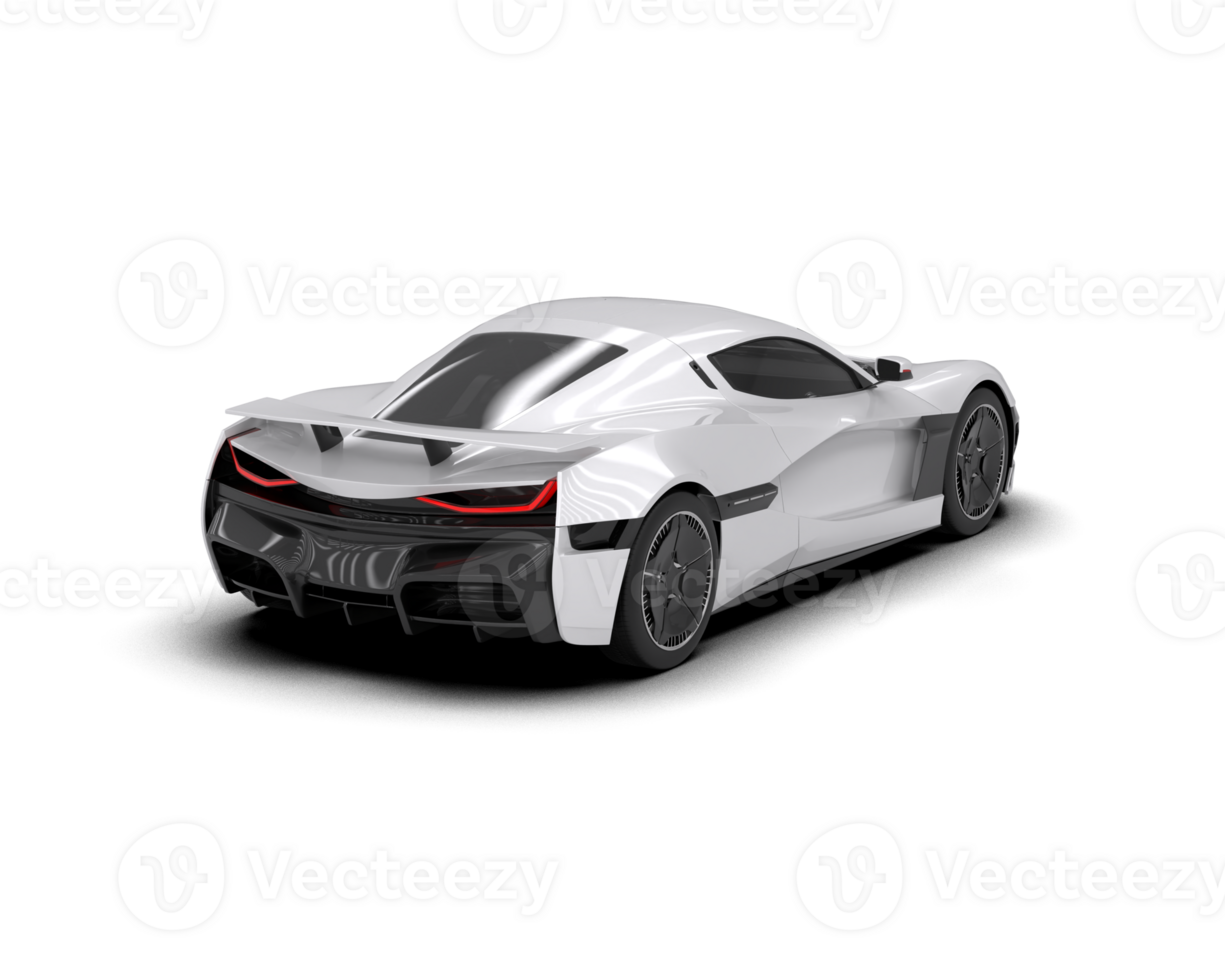 Realistic sport car isolated on background. 3d rendering - illustration png