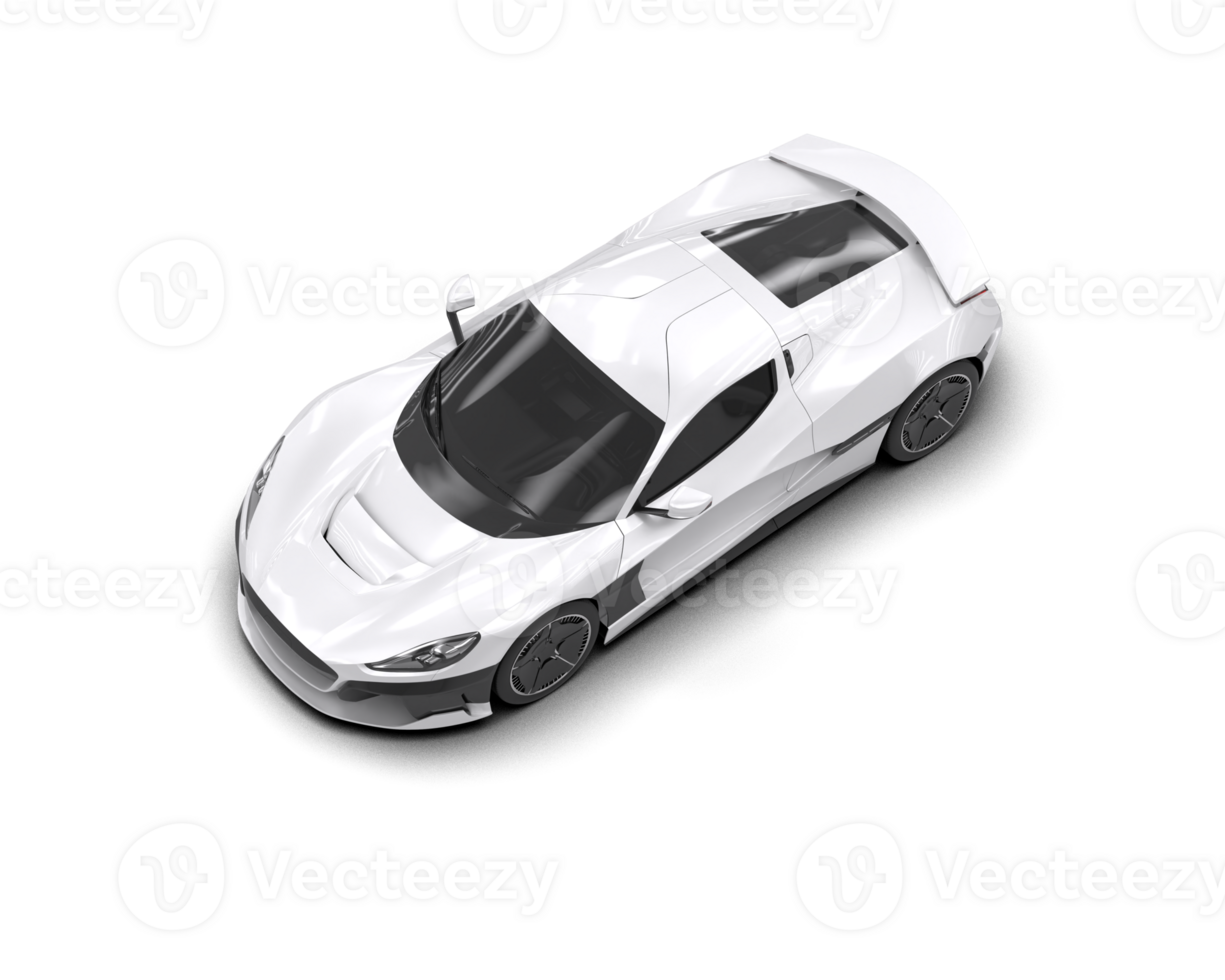 Realistic sport car isolated on background. 3d rendering - illustration png