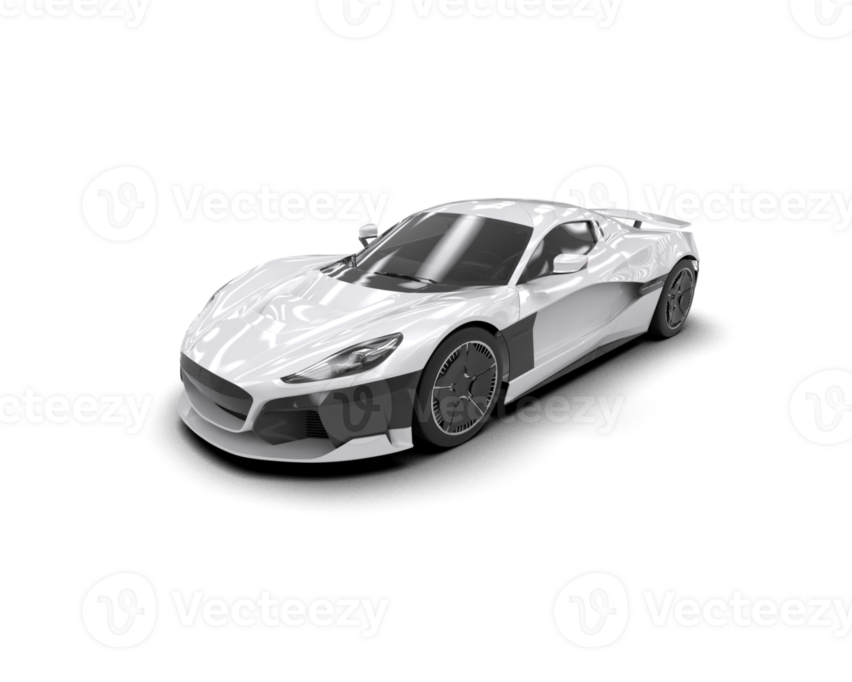 Realistic sport car isolated on background. 3d rendering - illustration png