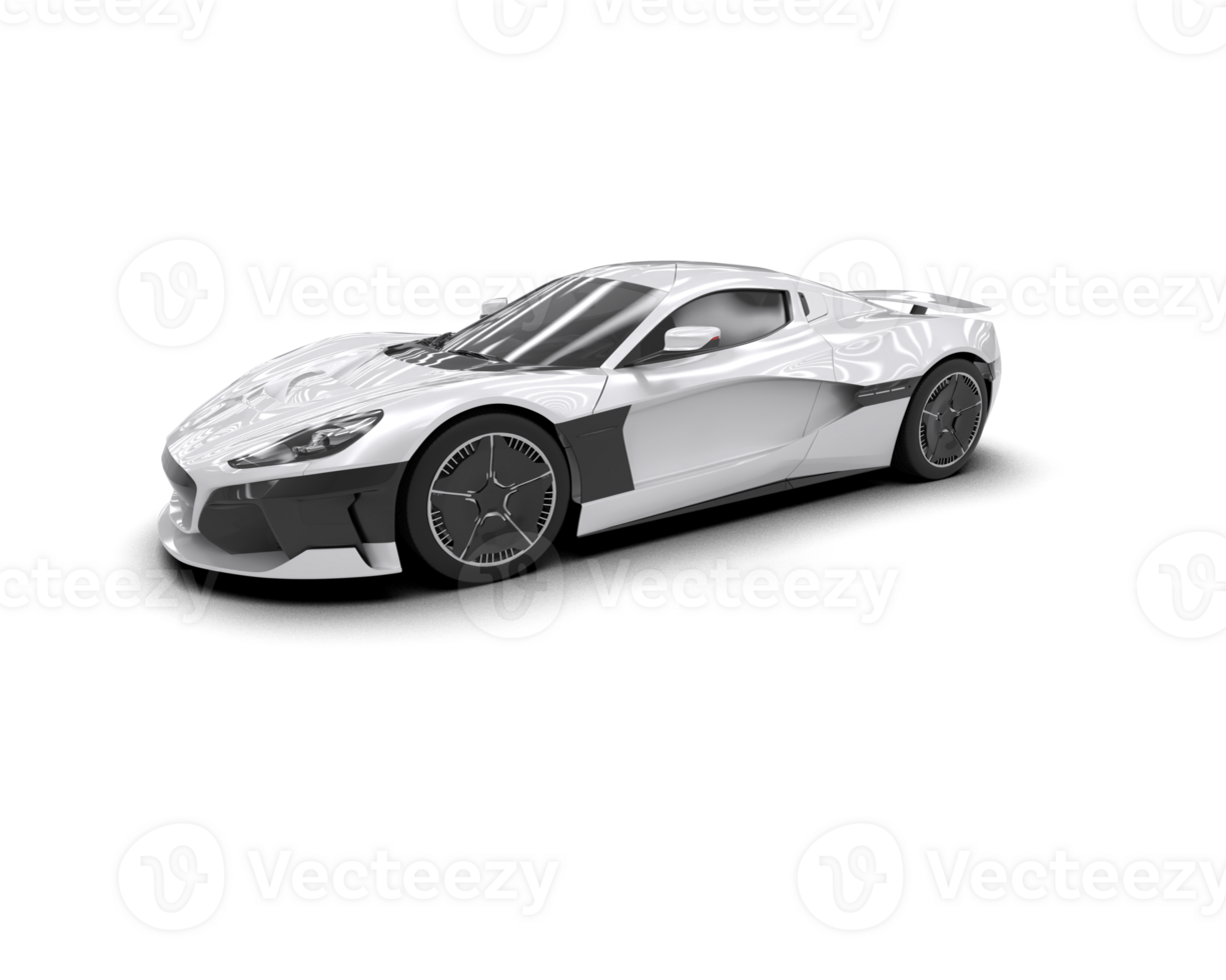 Realistic sport car isolated on background. 3d rendering - illustration png
