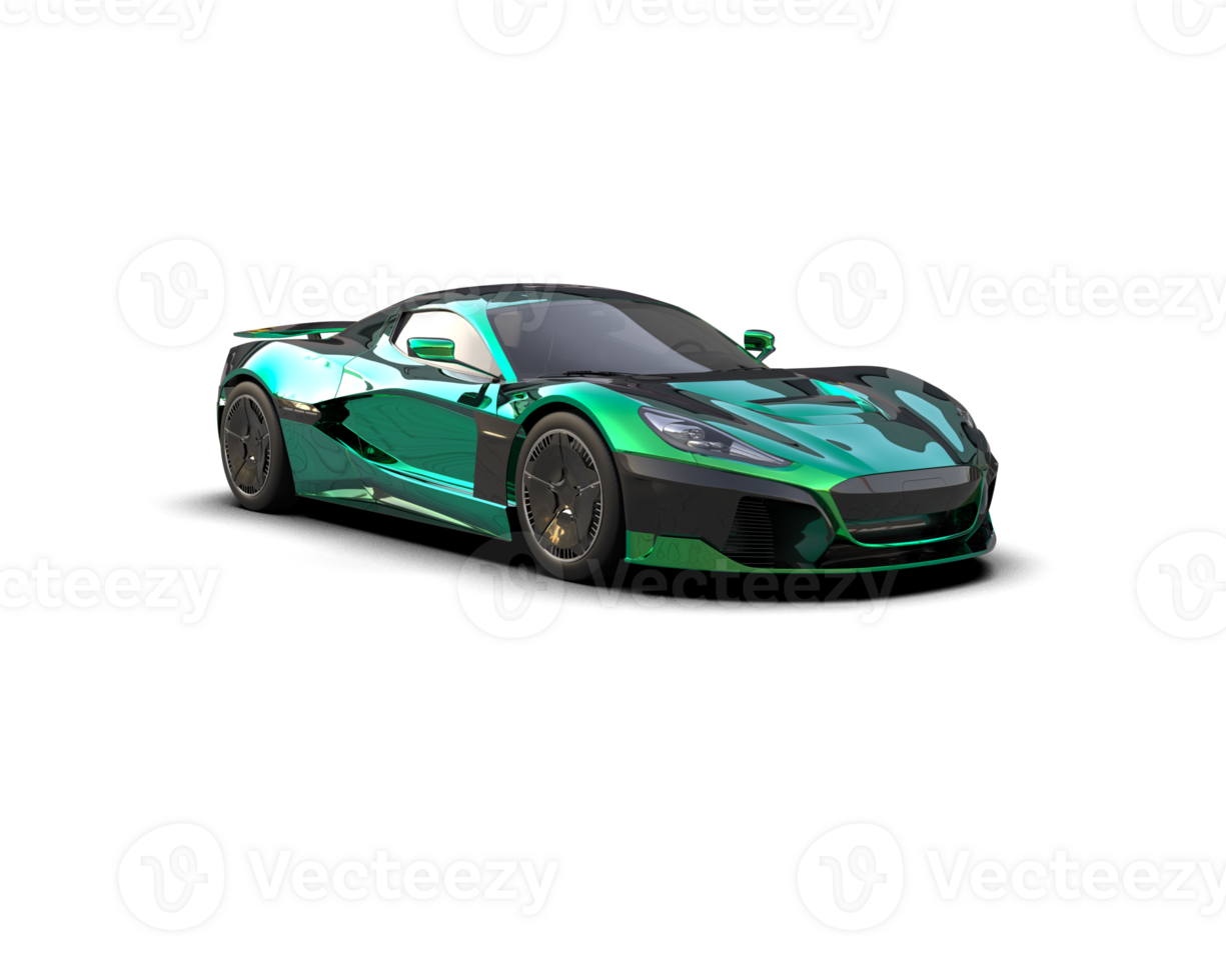 Realistic sport car isolated on background. 3d rendering - illustration png