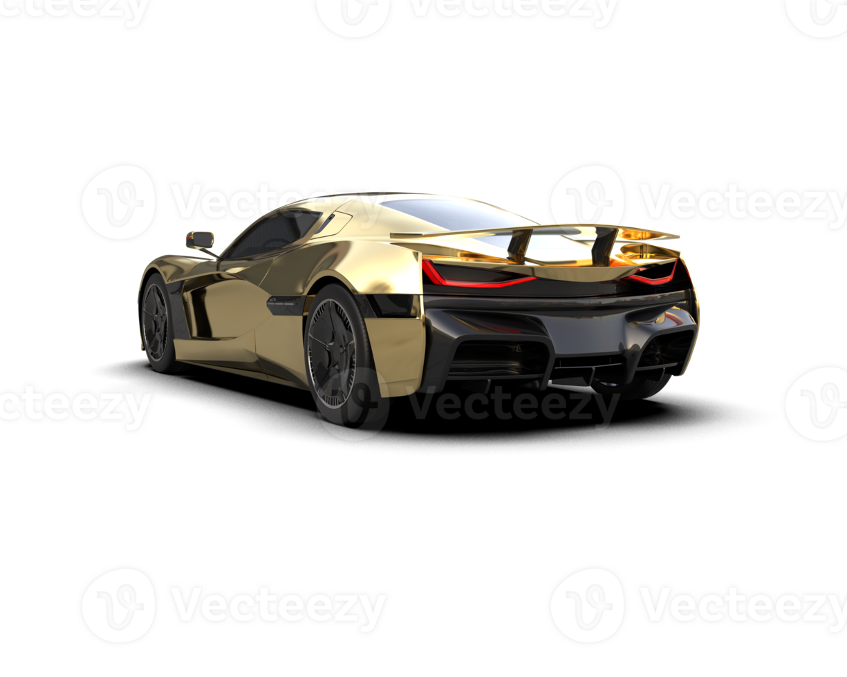 Realistic sport car isolated on background. 3d rendering - illustration png
