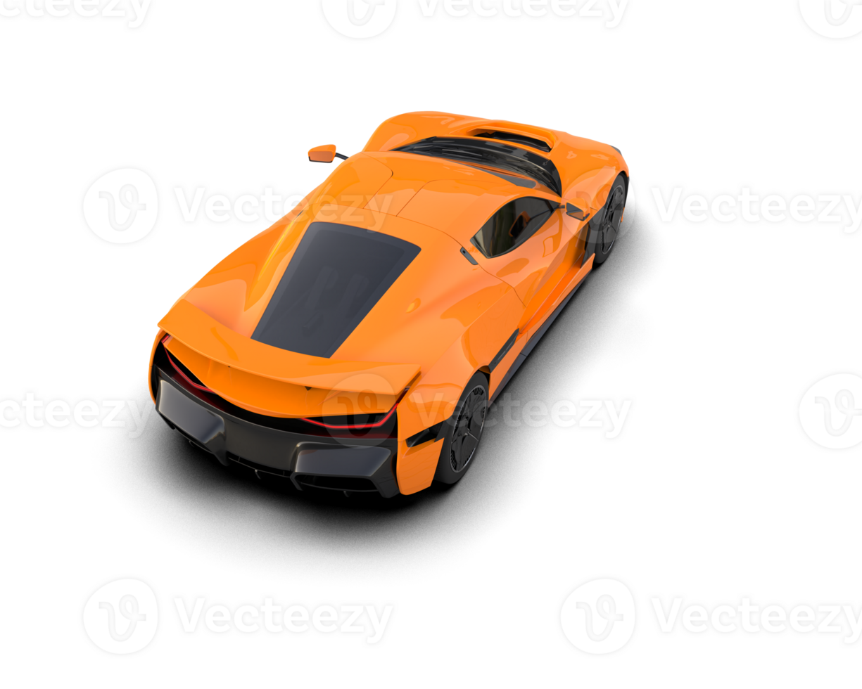 Realistic sport car isolated on background. 3d rendering - illustration png