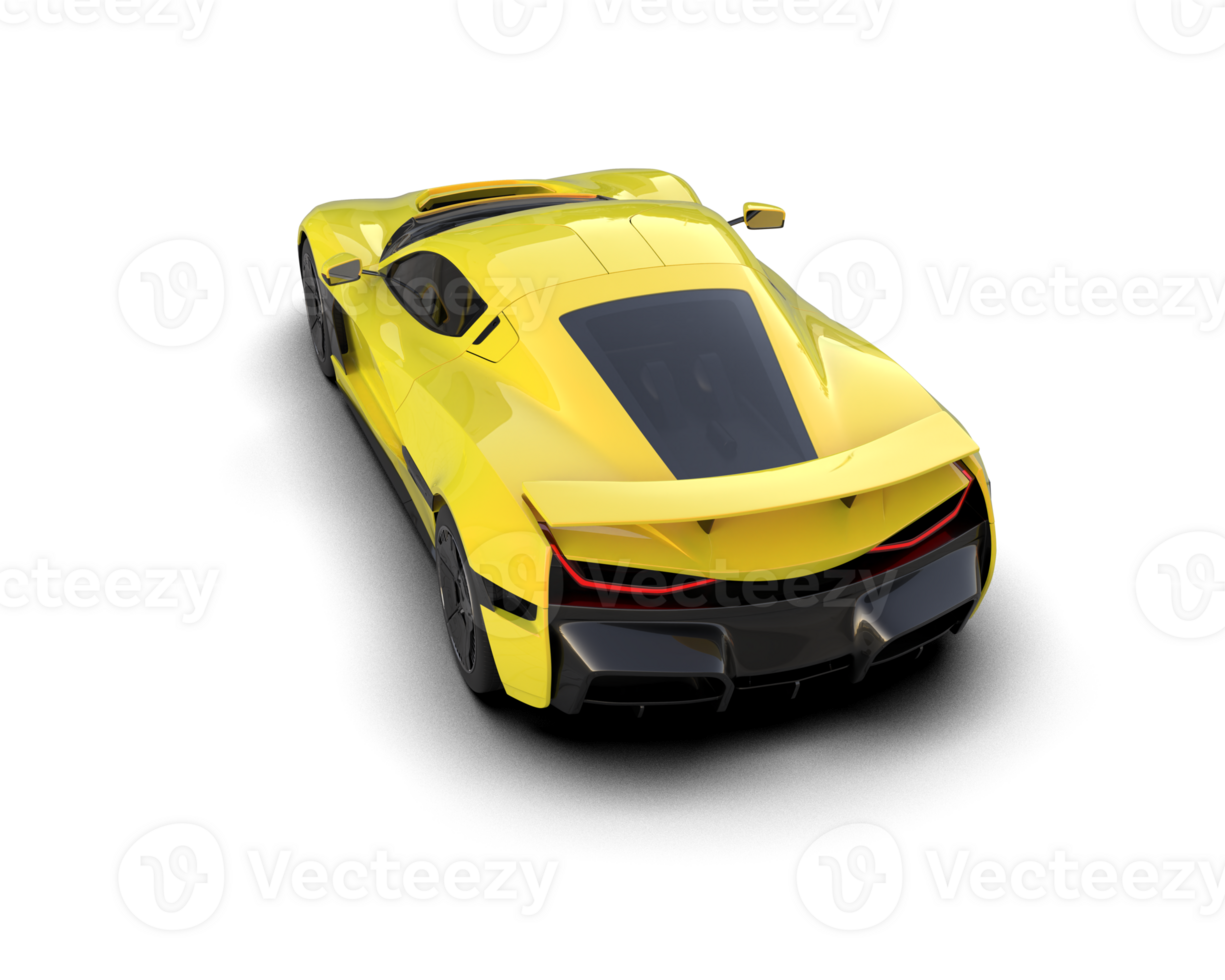 Realistic sport car isolated on background. 3d rendering - illustration png