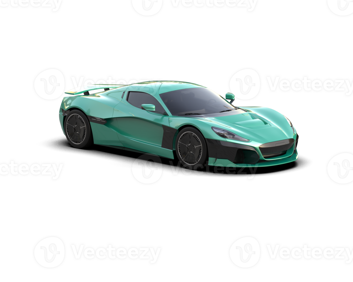 Realistic sport car isolated on background. 3d rendering - illustration png