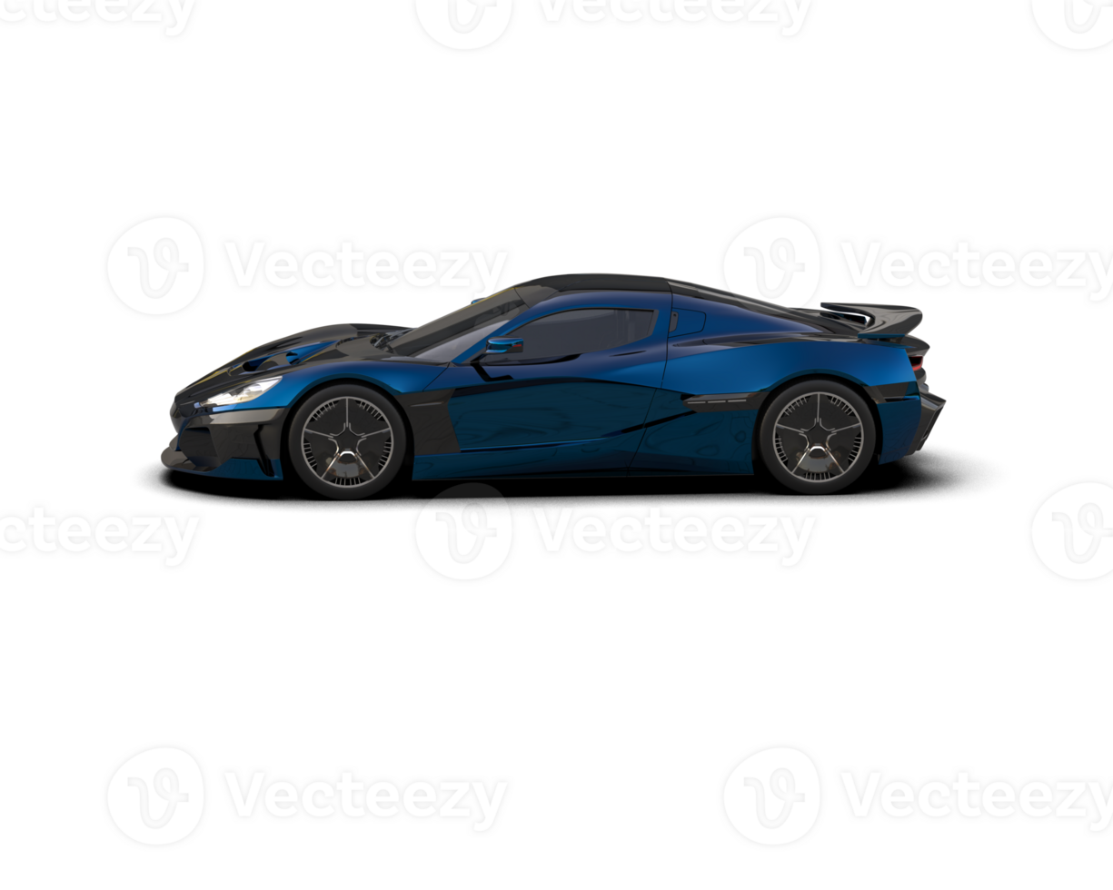 Realistic sport car isolated on background. 3d rendering - illustration png