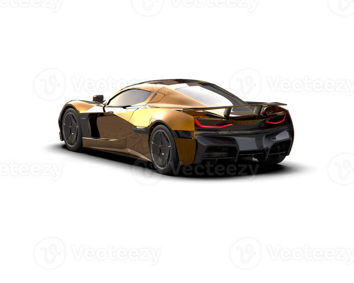 Realistic sport car isolated on background. 3d rendering - illustration png