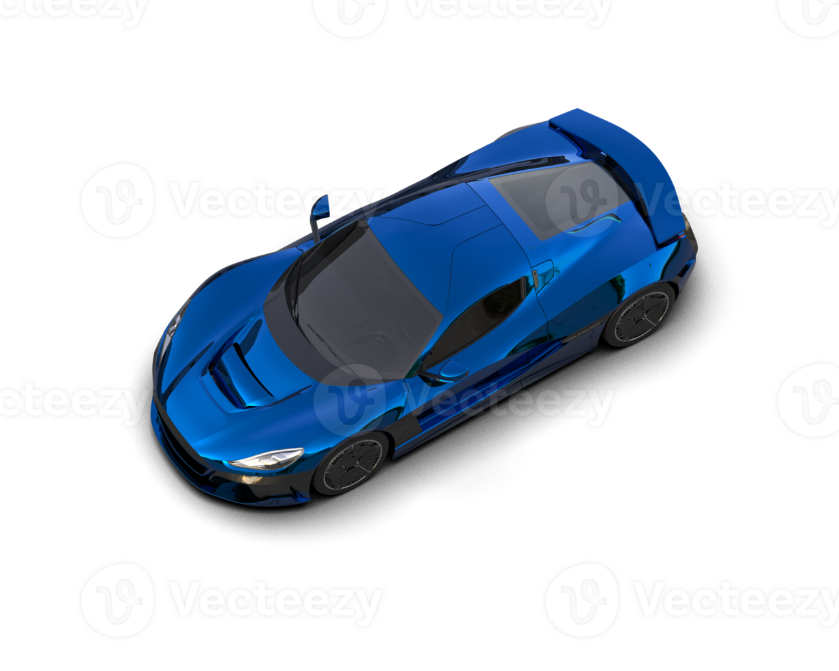 Realistic sport car isolated on background. 3d rendering - illustration png