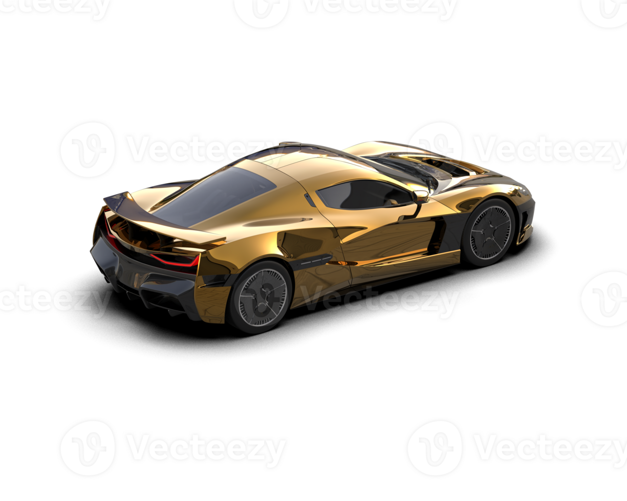Realistic sport car isolated on background. 3d rendering - illustration png