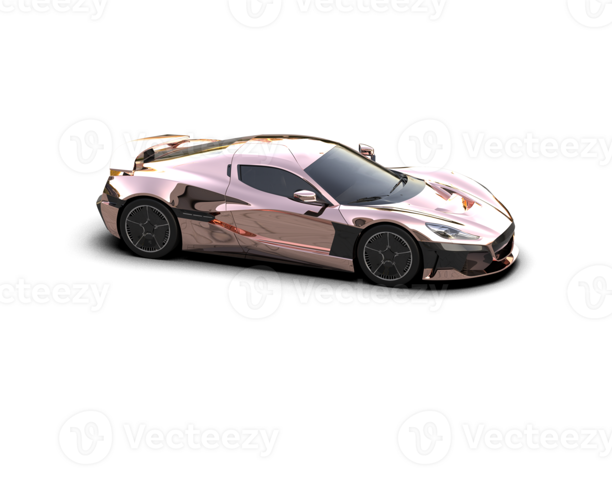 Realistic sport car isolated on background. 3d rendering - illustration png