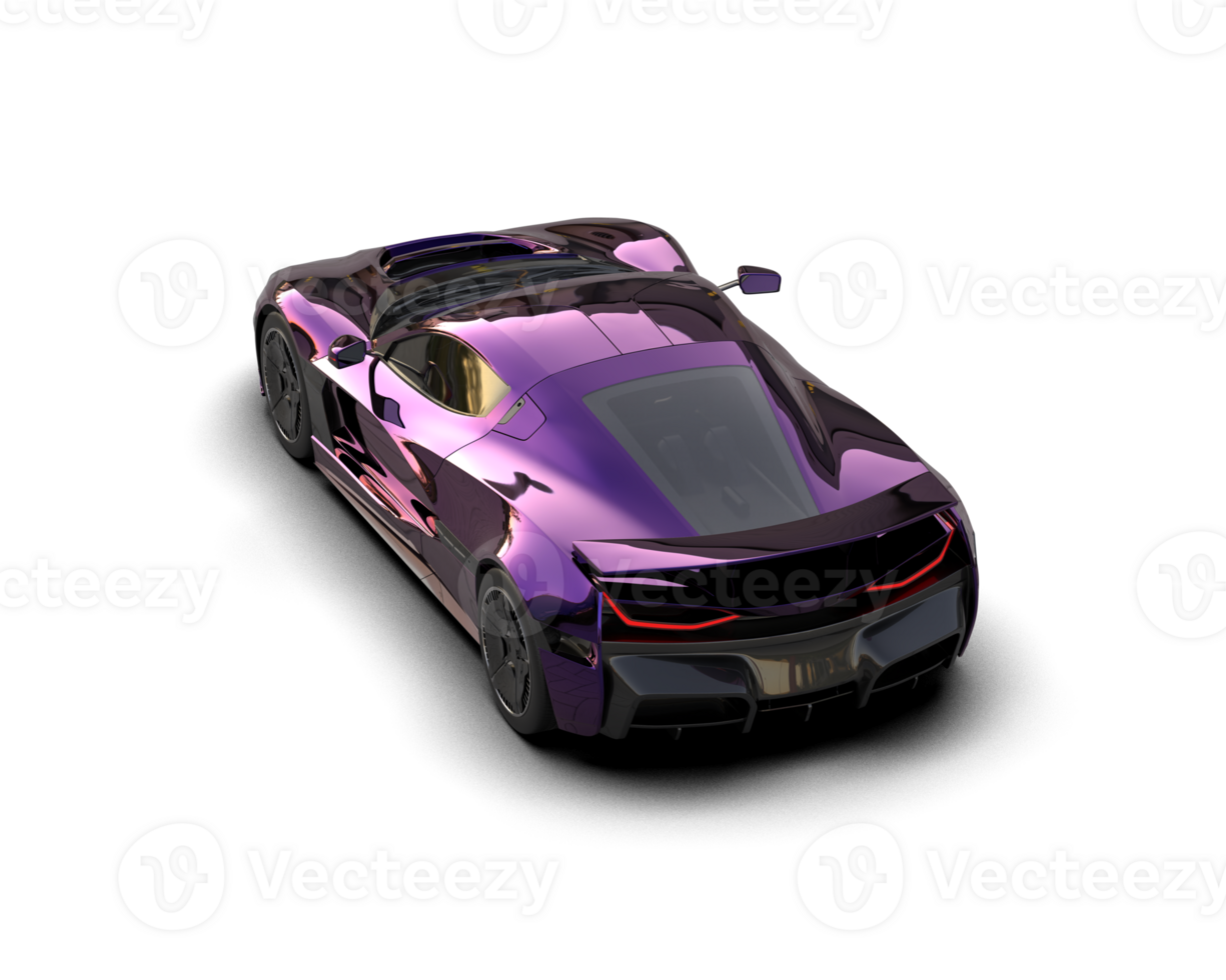 Realistic sport car isolated on background. 3d rendering - illustration png