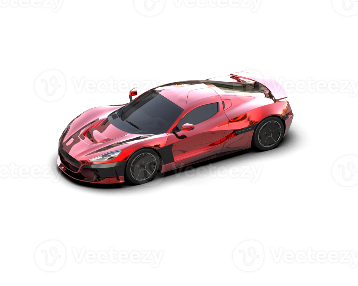 Realistic sport car isolated on background. 3d rendering - illustration png