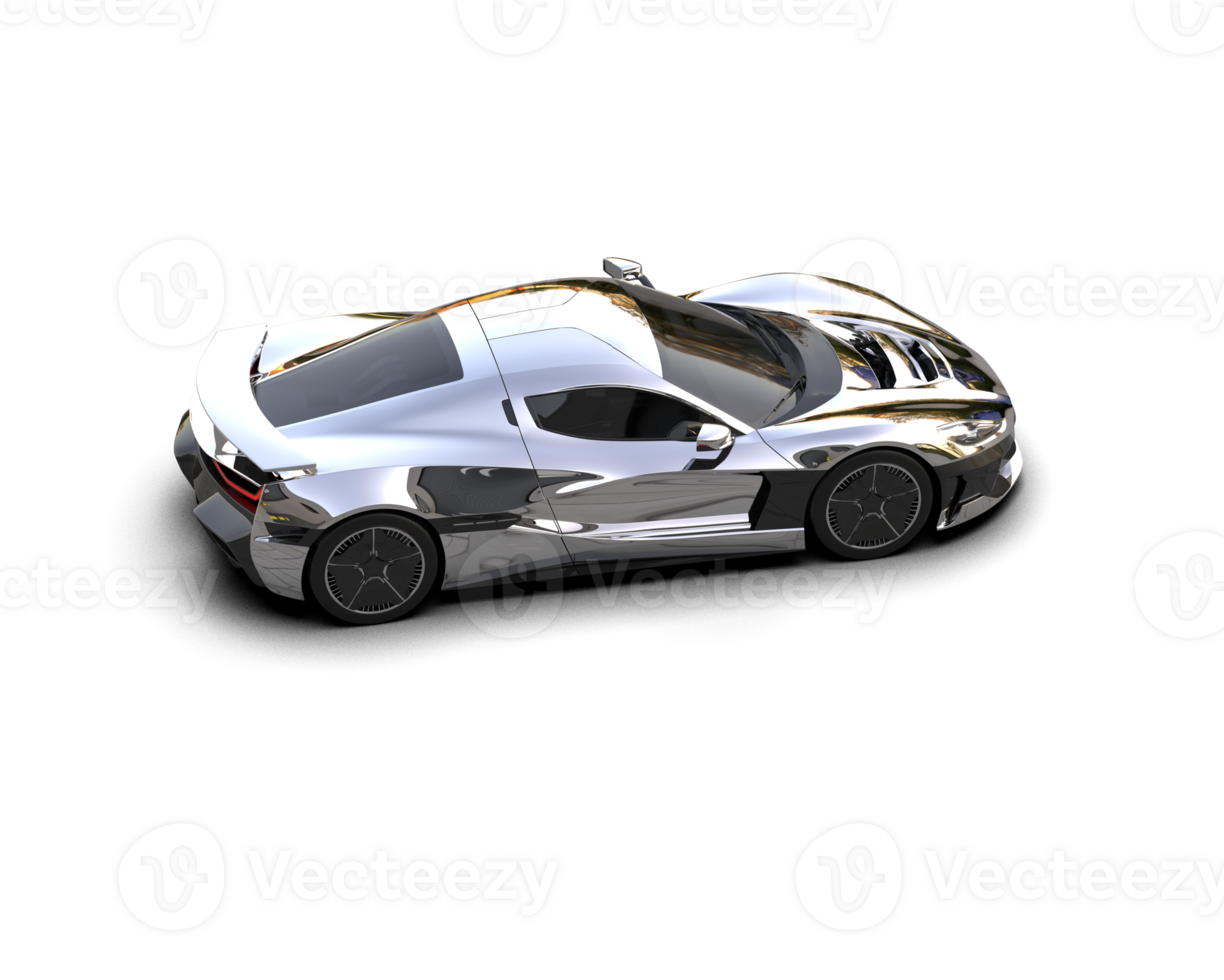 Realistic sport car isolated on background. 3d rendering - illustration png