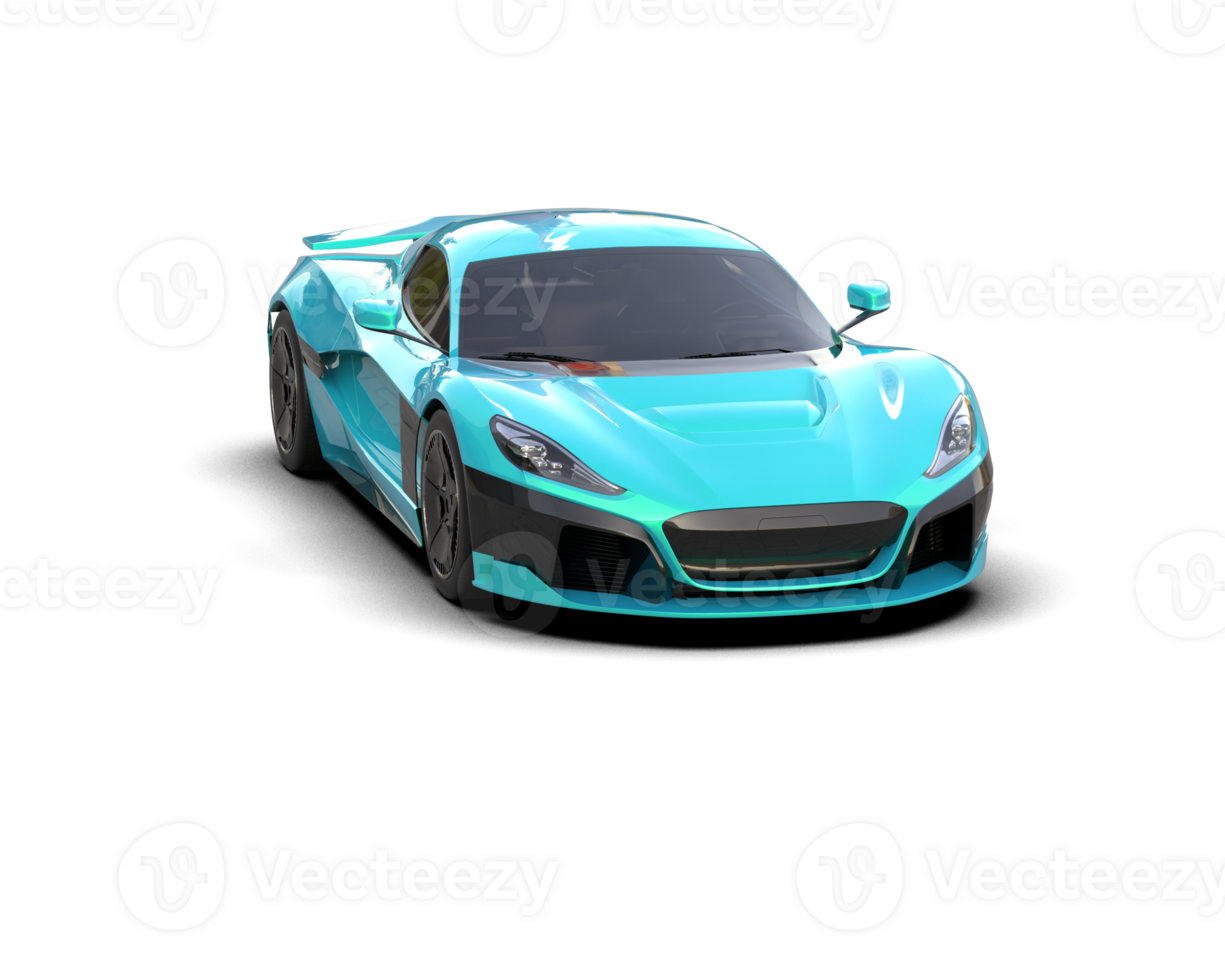 Realistic sport car isolated on background. 3d rendering - illustration png