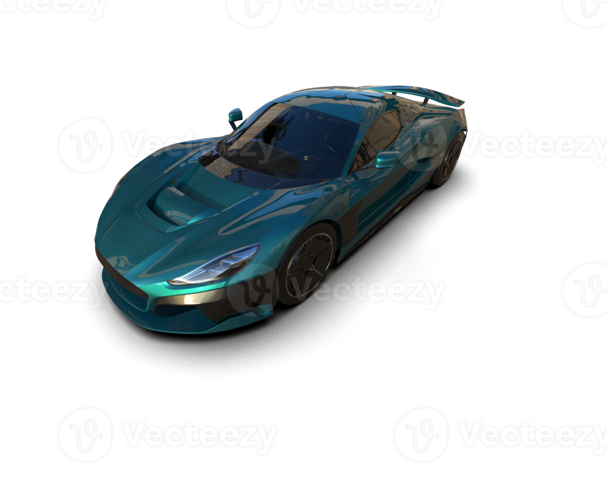 Realistic sport car isolated on background. 3d rendering - illustration png