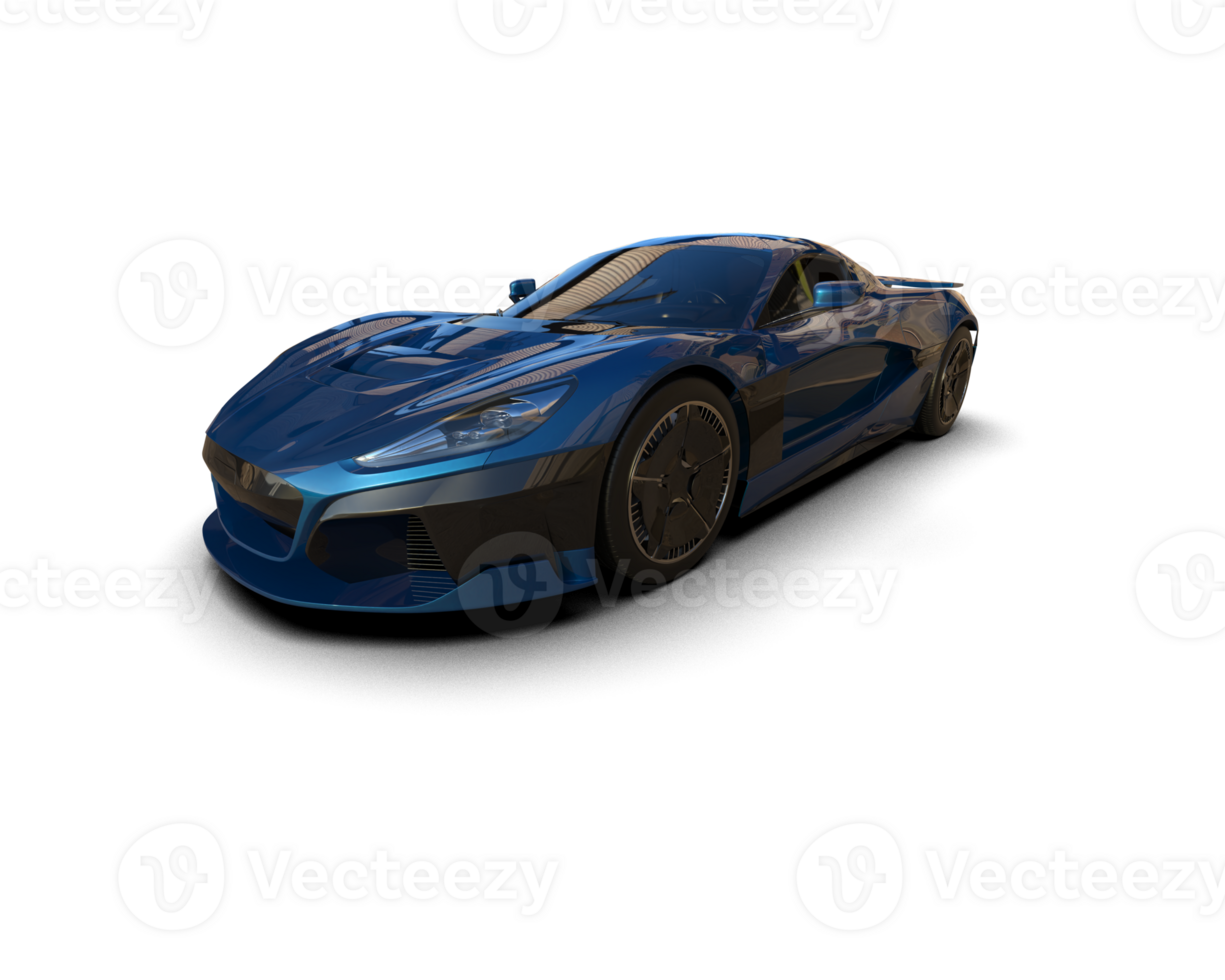 Realistic sport car isolated on background. 3d rendering - illustration png