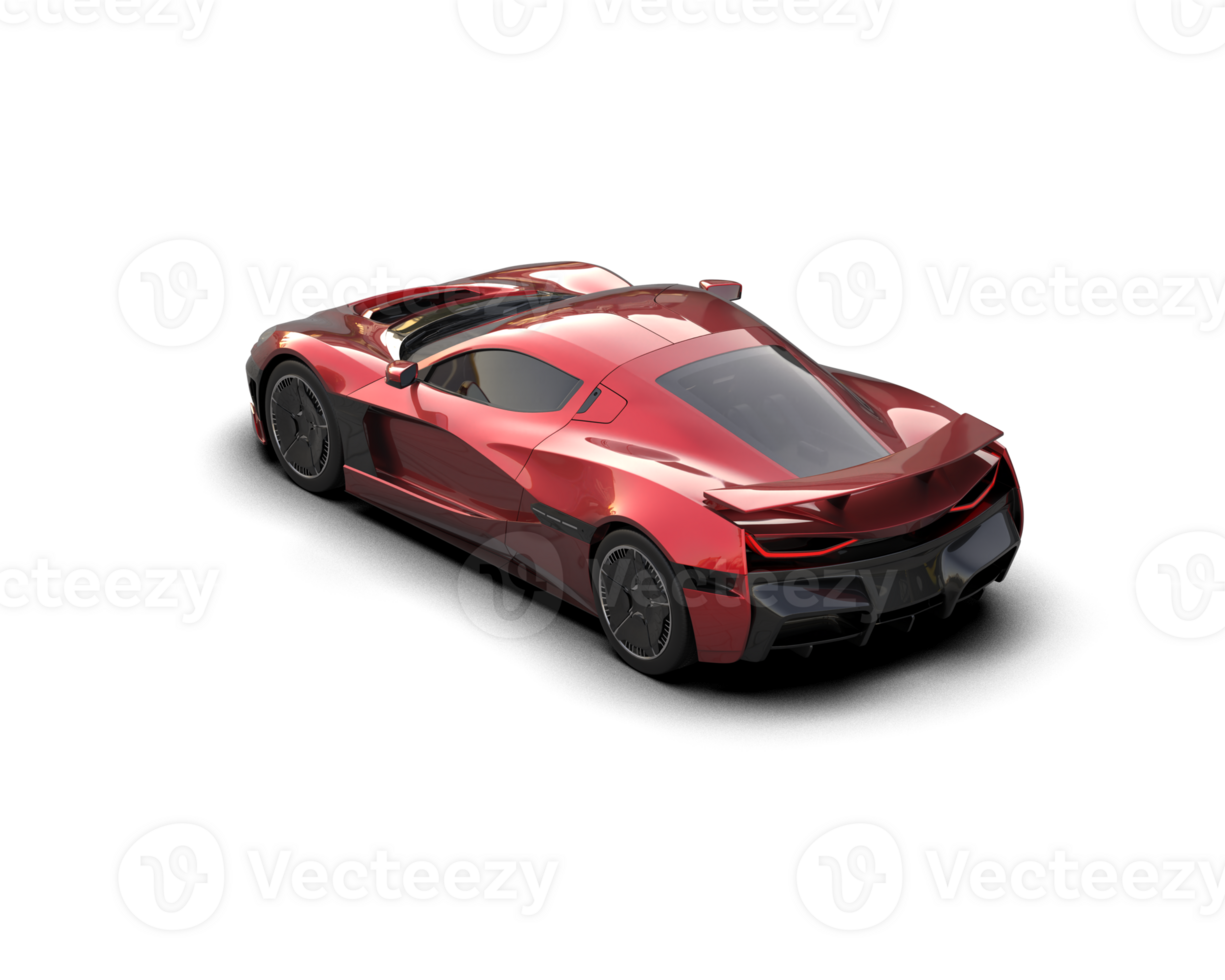 Realistic sport car isolated on background. 3d rendering - illustration png