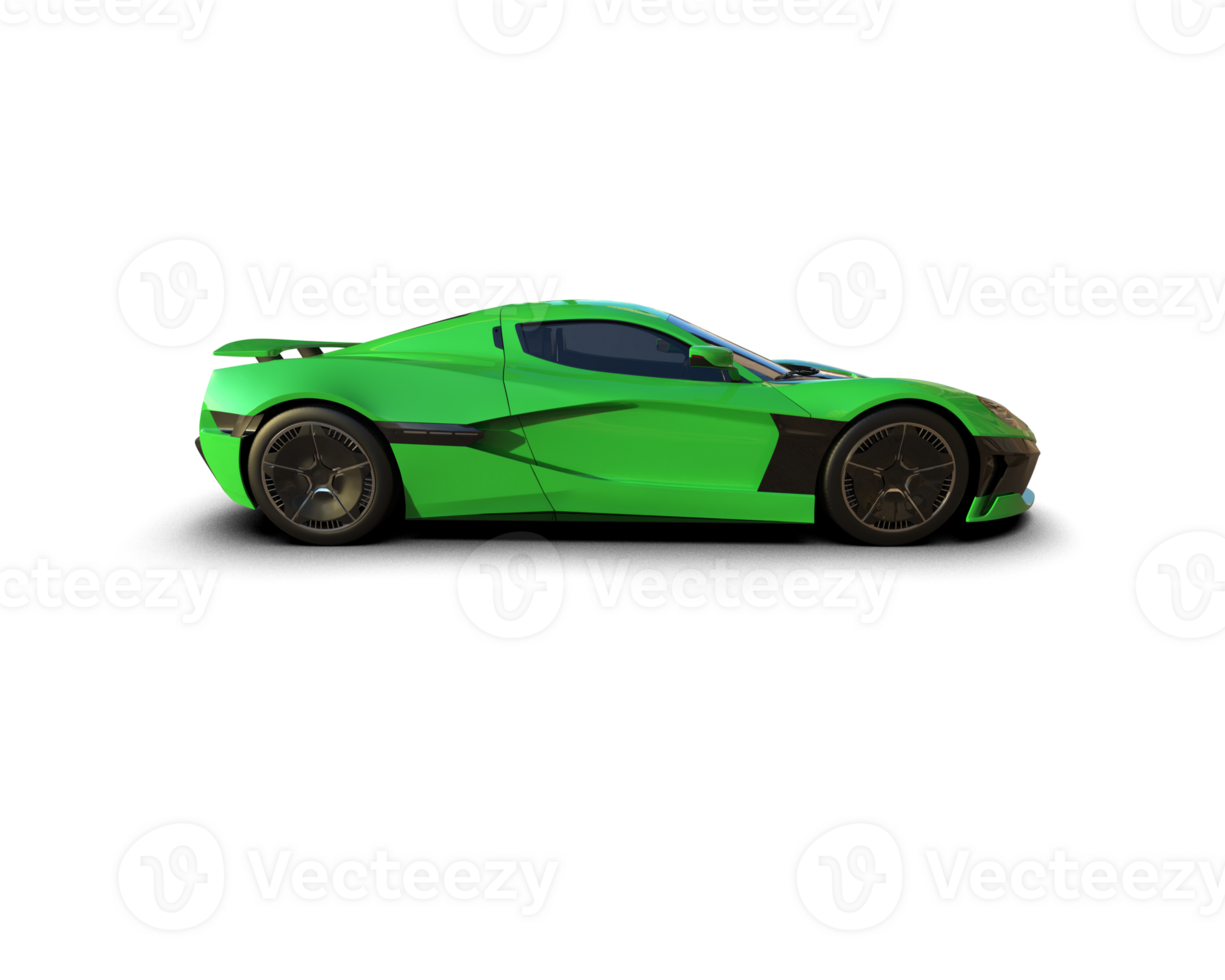 Realistic sport car isolated on background. 3d rendering - illustration png
