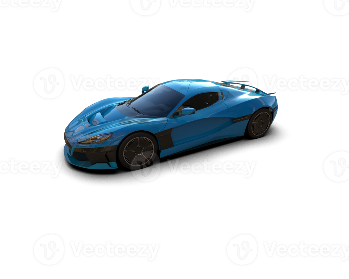 Realistic sport car isolated on background. 3d rendering - illustration png
