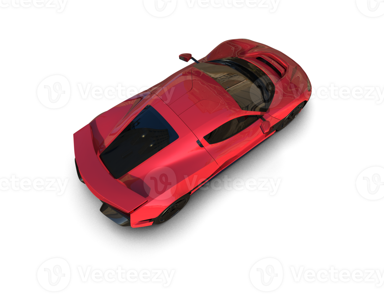 Realistic sport car isolated on background. 3d rendering - illustration png