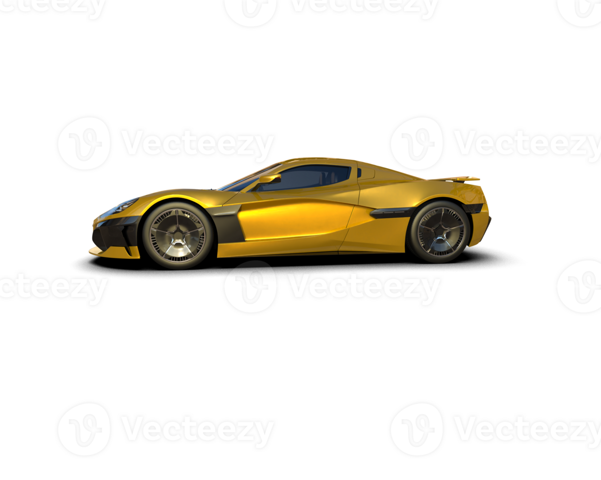 Realistic sport car isolated on background. 3d rendering - illustration png