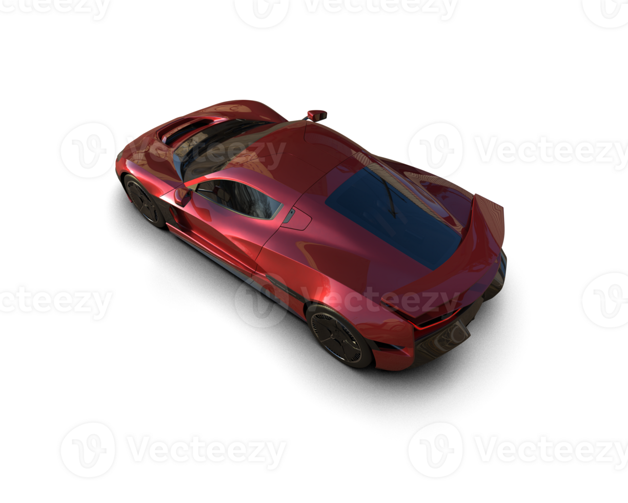 Realistic sport car isolated on background. 3d rendering - illustration png