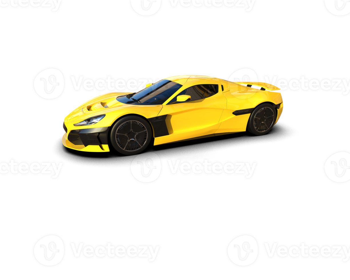 Realistic sport car isolated on background. 3d rendering - illustration png