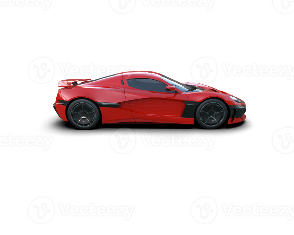 Realistic sport car isolated on background. 3d rendering - illustration png