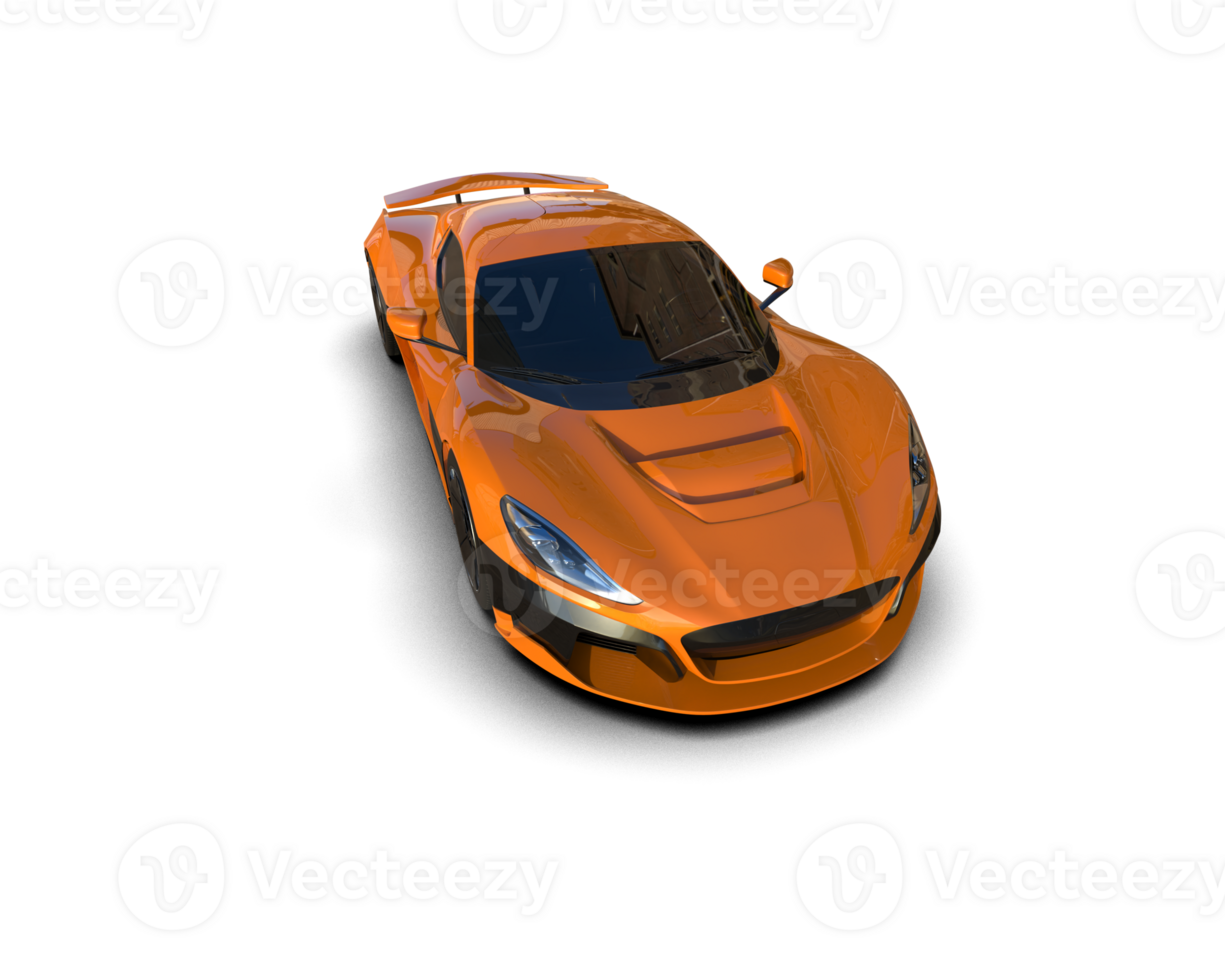 Realistic sport car isolated on background. 3d rendering - illustration png
