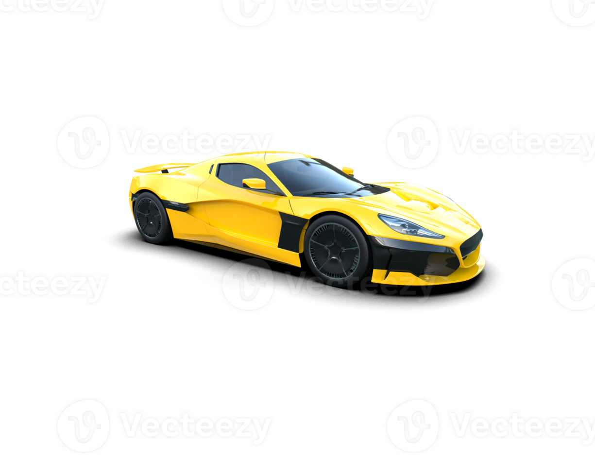 Realistic sport car isolated on background. 3d rendering - illustration png