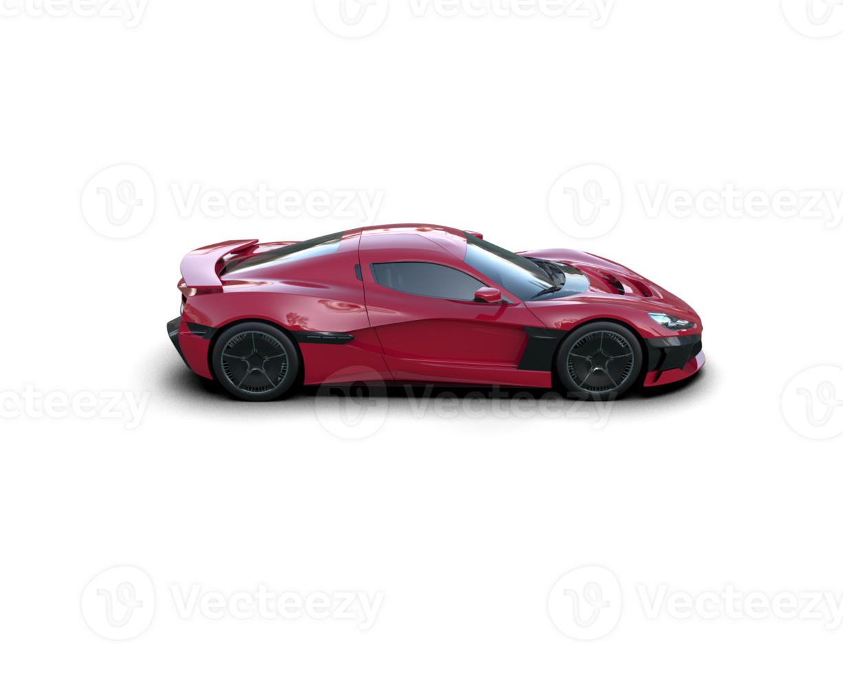 Realistic sport car isolated on background. 3d rendering - illustration png
