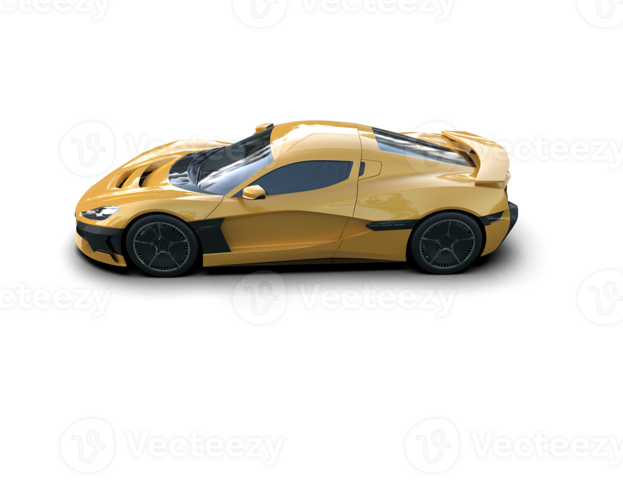 Realistic sport car isolated on background. 3d rendering - illustration png