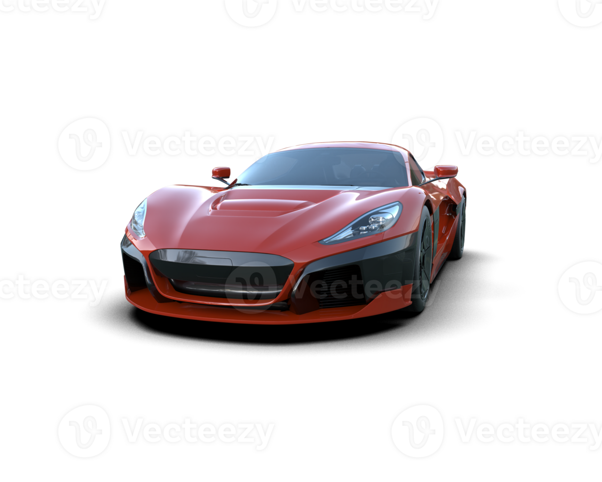 Realistic sport car isolated on background. 3d rendering - illustration png