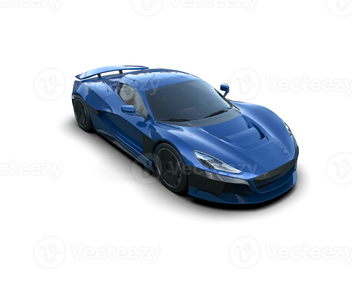 Realistic sport car isolated on background. 3d rendering - illustration png