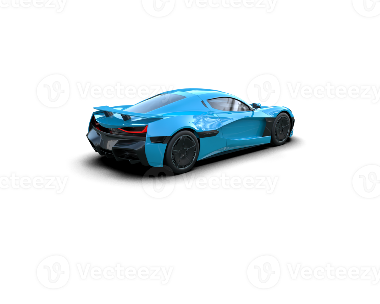 Realistic sport car isolated on background. 3d rendering - illustration png