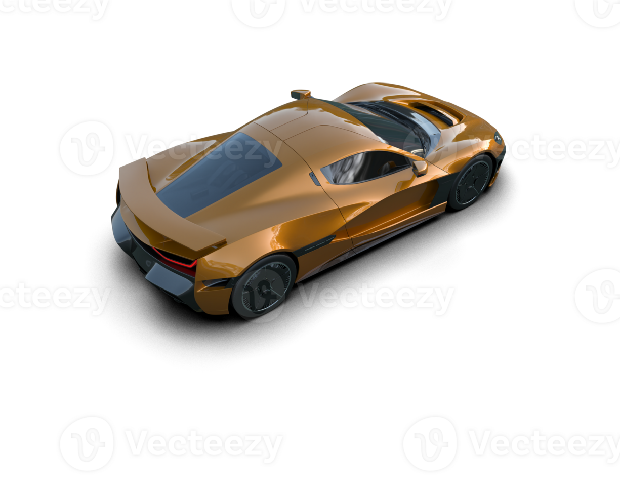 Realistic sport car isolated on background. 3d rendering - illustration png