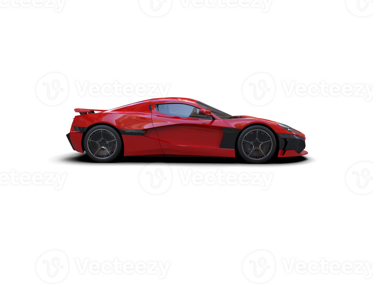 Realistic sport car isolated on background. 3d rendering - illustration png
