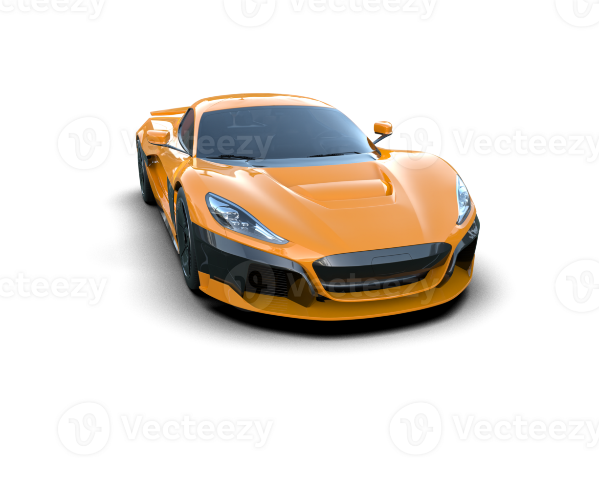 Realistic sport car isolated on background. 3d rendering - illustration png