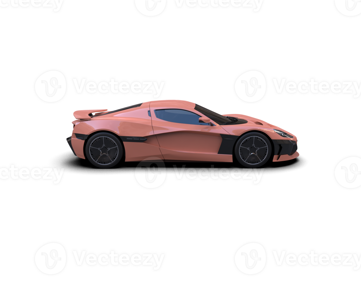 Realistic sport car isolated on background. 3d rendering - illustration png