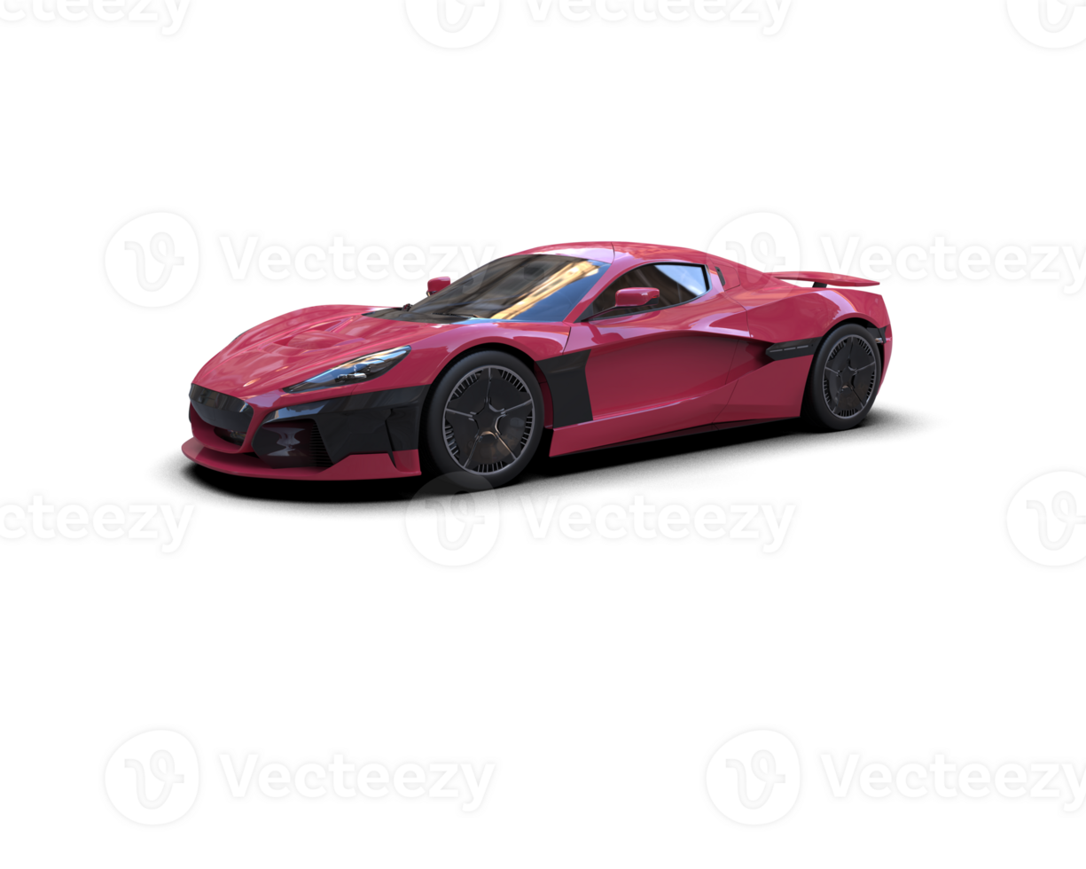 Realistic sport car isolated on background. 3d rendering - illustration png