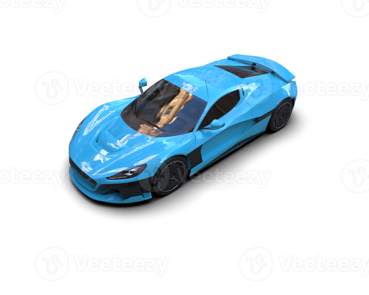 Realistic sport car isolated on background. 3d rendering - illustration png