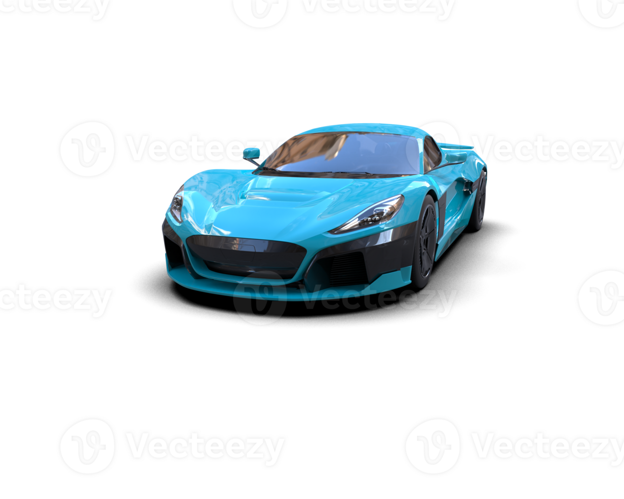 Realistic sport car isolated on background. 3d rendering - illustration png